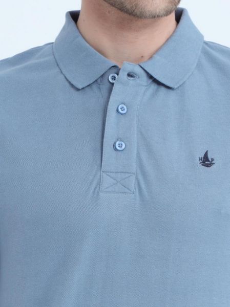 Image de Polo manches longues maille piquée 2 XL BLEU