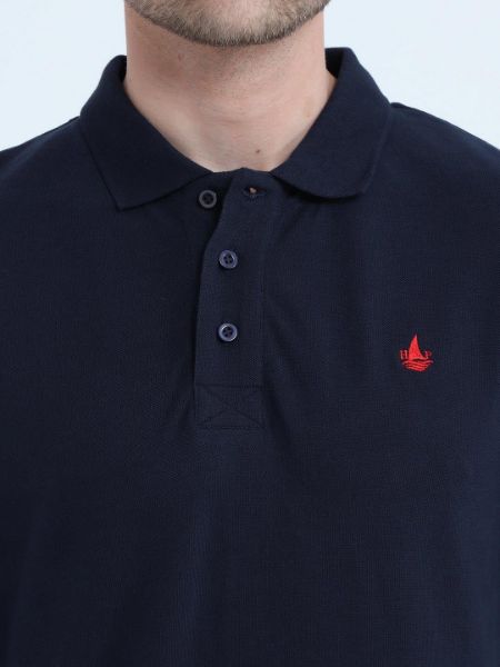 Image de Polo manches longues maille piquée 2 XL MARINE