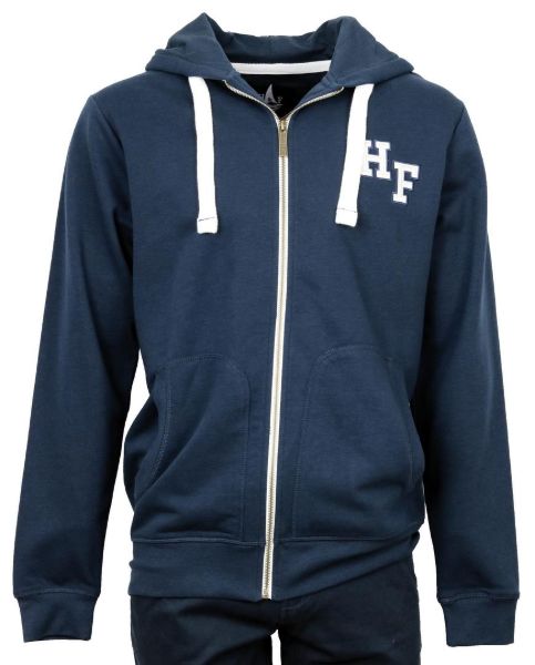 Image de Sweat capuche grande broderie L MARINE