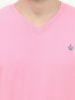 Image de T shirt coton bio-wash col V 2 XL ROSE