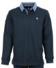 Image de Sweat shirt col polo col jeans 2 XL MARINE/ BLANC