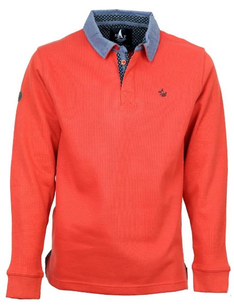 Image de Sweat shirt col polo col jeans 3 XL CORAIL