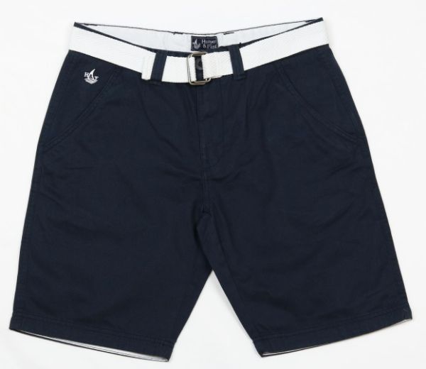 Image de Bermuda chino 42 MARINE/ BLANC