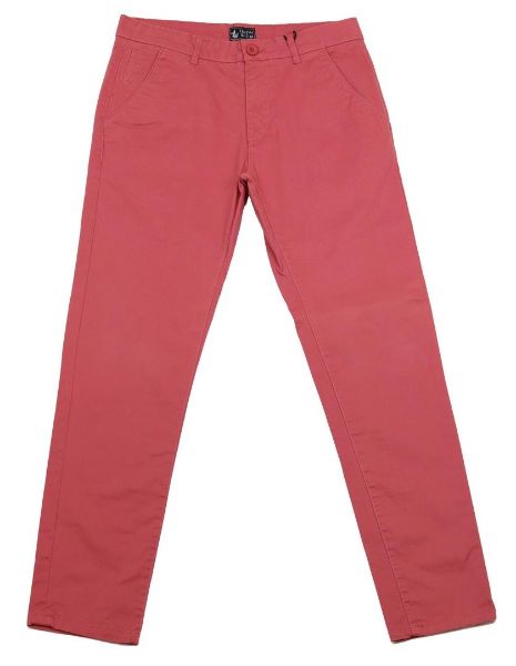 Image de Pantalon coton - élasthane 38 FRAMBOISE