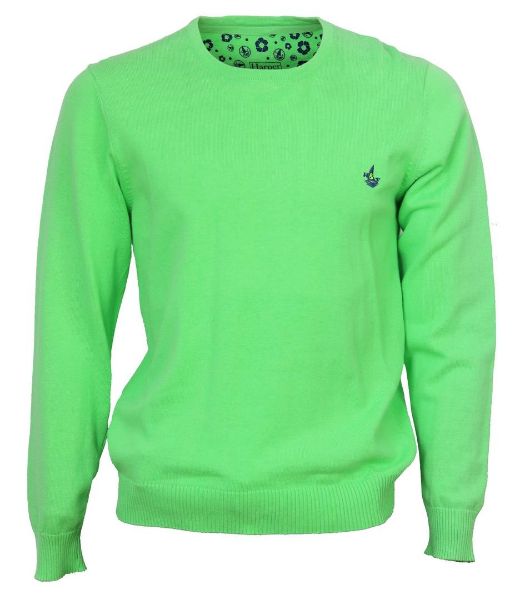 Image de pull 100% coton col rond M PISTACHE