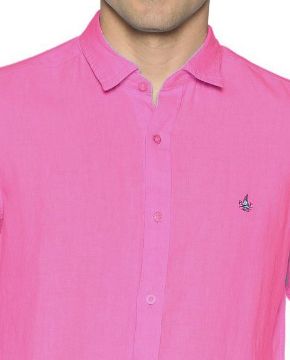 Agrandir l'image de Chemise lin unie 3 XL FUCHSIA Image de Chemise lin unie 3 XL FUCHSIA