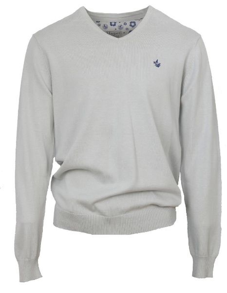 Image de Pull coton col V 3 XL GRIS