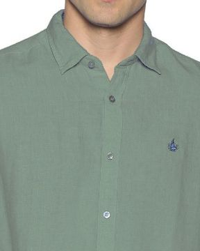 Agrandir l'image de Chemise lin unie 4 XL LAGON Image de Chemise lin unie 4 XL LAGON