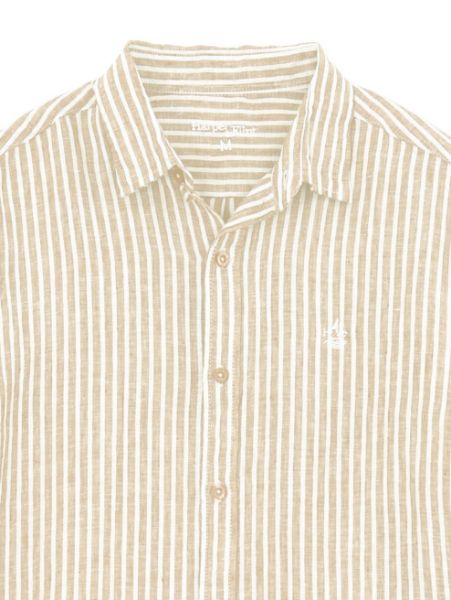 Image de Chemise lin manches longues rayée 3 XL BEIGE