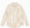 Image de Chemise lin manches longues rayée S BEIGE