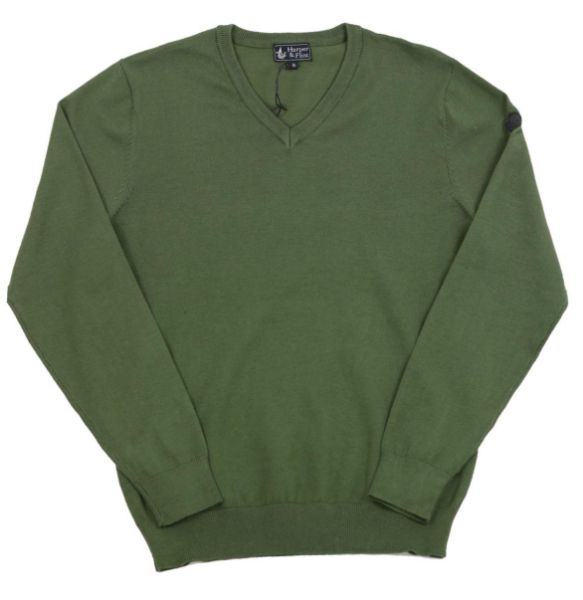 Image de Pull col V  toucher cachemire M KAKI