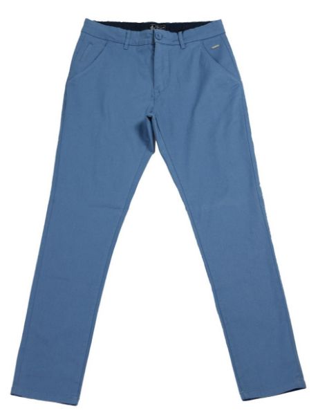 Image de Pantalon coton Lycra structuré 42 BLEU