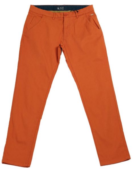 Image de Pantalon coton Lycra structuré 46 ROUILLE