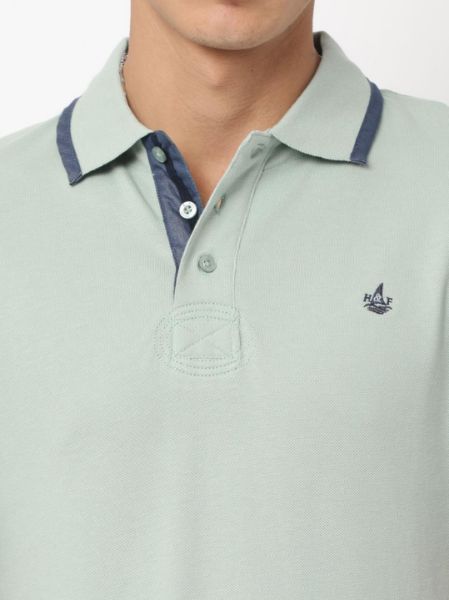 Image de Polo uni coton piqué 2 XL CELADON