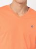 Image de T shirt coton bio-wash col V XL CORAIL