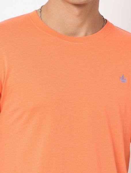 Image de T shirt coton bio-wash col rond 2 XL CORAIL