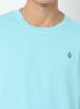 Image de T shirt coton bio-wash col rond M TURQUOISE