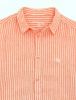 Image de Chemise lin manches longues rayée M ORANGE