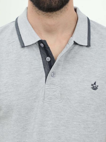 Image de Polo uni coton piqué 2 XL GRIS