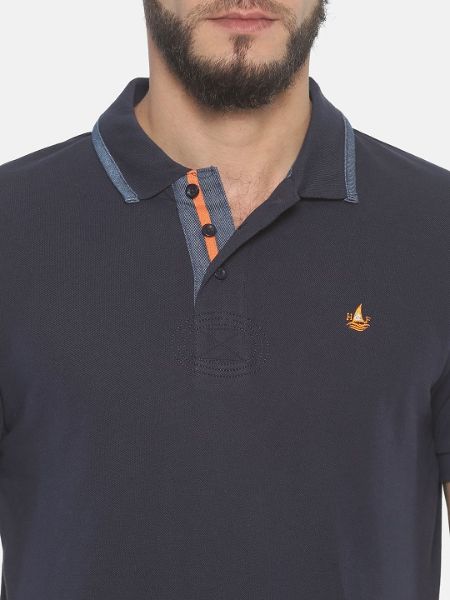 Image de Polo uni coton piqué 3 XL MARINE / MANGUE