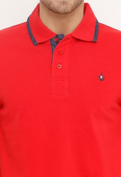 Image de Polo uni coton piqué S ROUGE