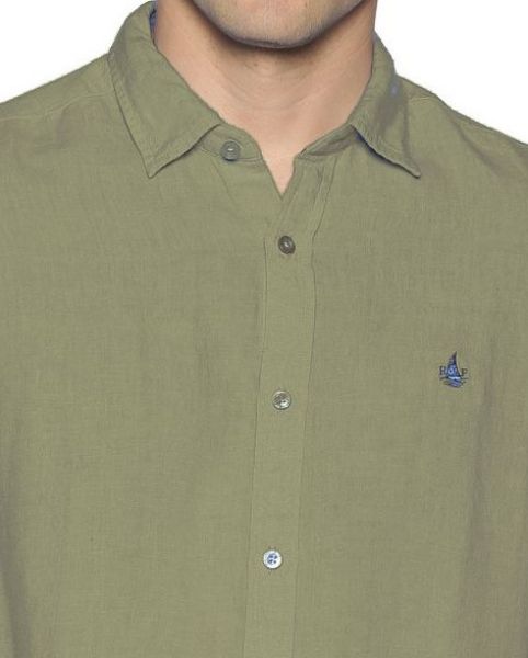 Image de Chemise lin unie L KAKI