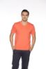 Image de T shirt coton bio-wash col V S CORAIL