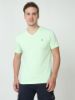 Image de T shirt coton bio-wash col V S VERT