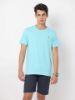 Image de T shirt coton bio-wash col rond M TURQUOISE