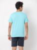 Image de T shirt coton bio-wash col rond 2 XL TURQUOISE