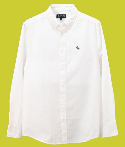 Image de Chemise regular fit Oxford unie S BLANC