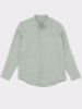 Image de Chemise lin unie col Mao L CELADON