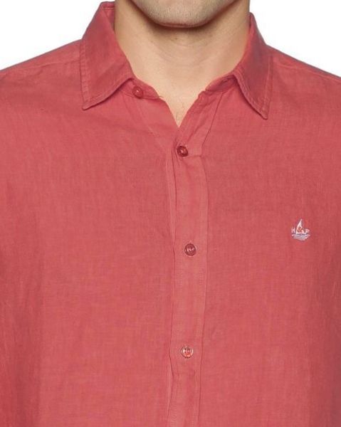 Image de Chemise lin unie S BRIQUE