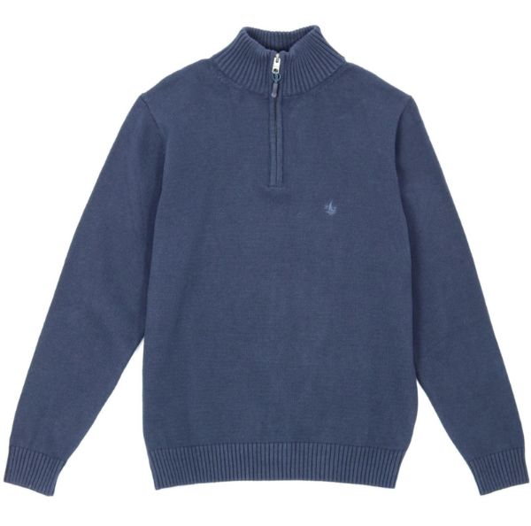 Image de Pull coton demi zip 4 XL ARDOISE