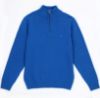 Image de Pull coton demi zip M COBALT