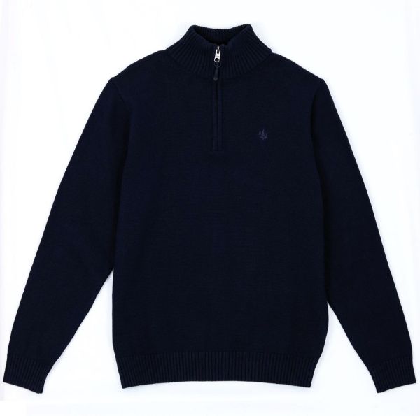 Image de Pull coton demi zip Pack MARINE