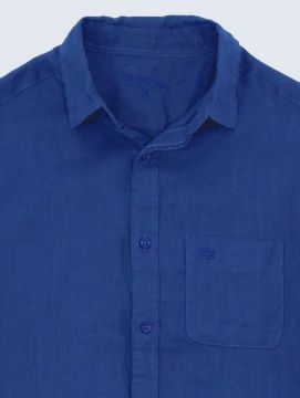 Agrandir l'image de Chemise lin manches courtes 4 XL COBALT Image de Chemise lin manches courtes 4 XL COBALT