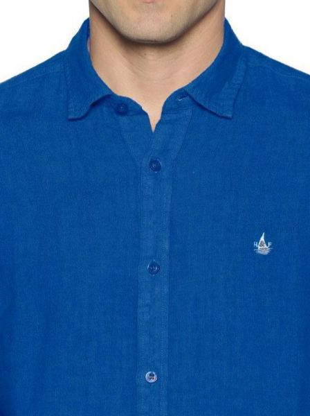 Image de Chemise lin unie 4 XL COBALT