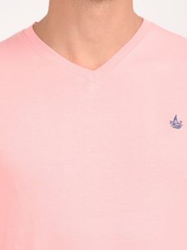 Agrandir l'image de T shirt coton bio-wash col V 2 XL VIEUX ROSE Image de T shirt coton bio-wash col V 2 XL VIEUX ROSE
