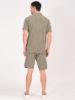 Image de Polo velours éponge uni S VERT DE GRIS