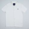 Image de Polo chemise boutonné velours éponge M BLANC