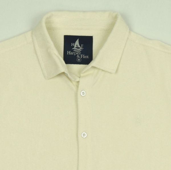Image de Polo chemise boutonné velours éponge 4 XL CREME