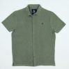 Image de Polo chemise boutonné velours éponge XL VERT DE GRIS