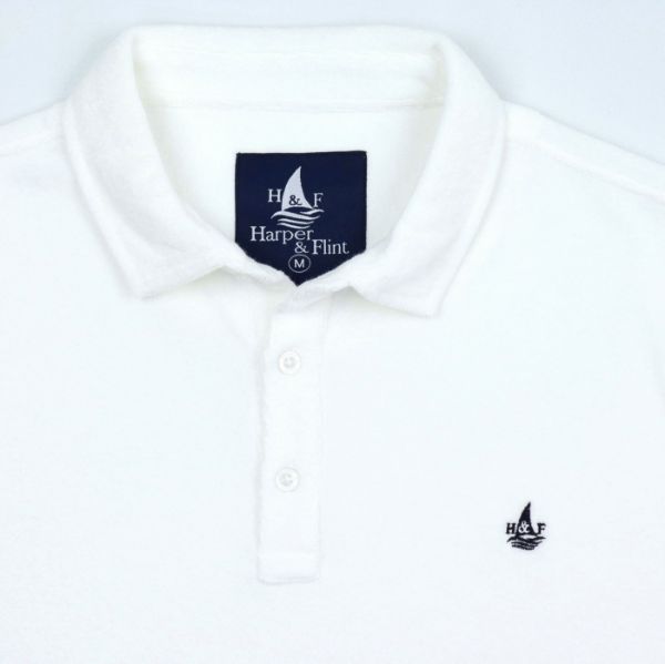 Image de Polo velours éponge uni L BLANC