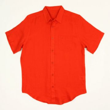 Agrandir l'image de Chemise lin manches courtes L TANGERINE Image de Chemise lin manches courtes L TANGERINE