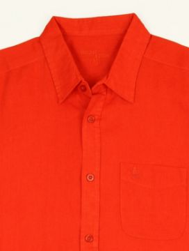 Agrandir l'image de Chemise lin manches courtes 4 XL TANGERINE Image de Chemise lin manches courtes 4 XL TANGERINE