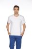 Image de T shirt coton bio-wash col V S BLANC