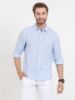 Image de Chemise lin manches longues rayée S CIEL
