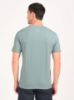 Image de T shirt coton bio-wash col V M LAGON