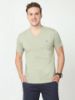 Image de T shirt coton bio-wash col V 4 XL KAKI